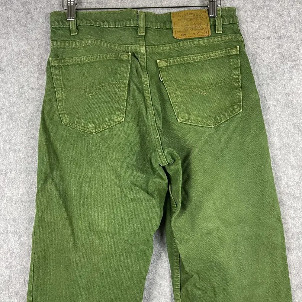 Vintage Levis 550 Jeans Mens 31x31 Green Tapered Faded‎ Cotton USA Made 90s